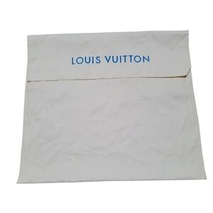 Louis Vuitton Dustbag Cotton Blue Logo Authentic Flap Closure Empty 15.5 x 14 in